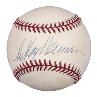 LeRoy Neiman Single Signed Official Len Coleman National League Baseball (PSA/DNA)
